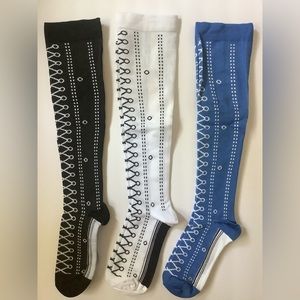 Socks Compression Below Knee set of 3 pairs size L/XL nurse athletic travel